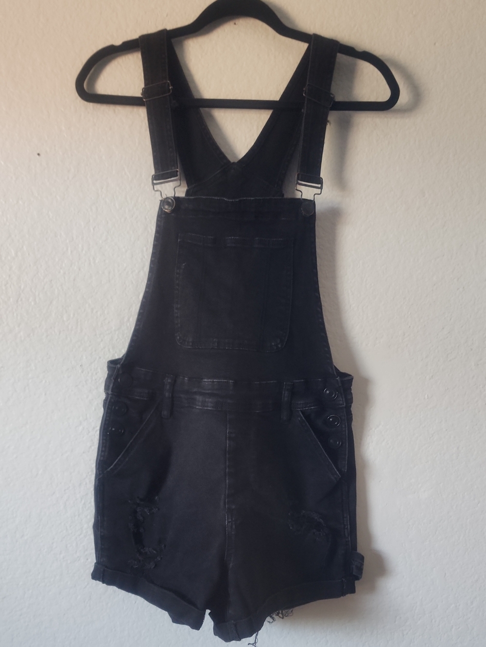 rue21 Black Denim Shorts with Logo Waistband